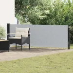 Jaluzea laterală retractabilă Gri 300 x 100 cm Poliester GartenMobel Dekor