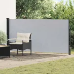 Jaluzea laterală retractabilă Gri 500 x 140 cm Poliester GartenMobel Dekor