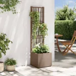 Ghiveci de grădină cu trellis Maro 36 x 36 x 140 cm PP GartenMobel Dekor
