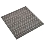 Covor 20 pcs Anthracit în dungi 50 x 50 cm 100% polipropilenă GartenMobel Dekor