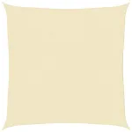 Pânză parasolar din HDPE pătrată, 3,6 x 3,6 x 3,6 m, crem GartenMobel Dekor