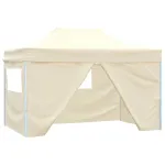 Cort pliabil pop-up cu 4 pereți laterali, alb crem, 3x4,5 m GartenMobel Dekor