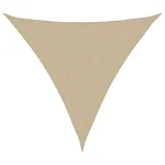 Parasolar din țesătură oxford, triunghiular, 5 x 5 x 5 m, bej  GartenMobel Dekor