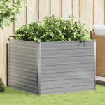 Pat înalt straturi, 100x100x77, oțel galvanizat, gri GartenMobel Dekor