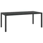 Masă de grădină, negru, 185 x 90 x 74 cm, aluminiu și WPC GartenMobel Dekor