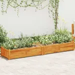 Strat înălțat de grădină, 200x50x25 cm, lemn de acacia GartenMobel Dekor