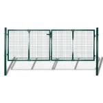 Poartă de gard din oțel, 300x100 cm, verde GartenMobel Dekor