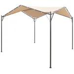 Pavilion foișor cort cu baldachin, 4x4 m, oțel, bej GartenMobel Dekor