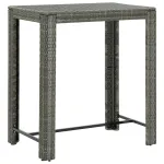 Masă de bar de grădină, gri, 100 x 60,5 x 110,5 cm, poliratan GartenMobel Dekor