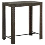 Masă de bar de grădină, maro, 100 x 60,5 x 110,5 cm, poliratan GartenMobel Dekor