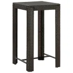 Masă de bar de grădină, maro, 60,5 x 60,5 x 110,5 cm, poliratan GartenMobel Dekor