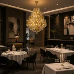 Candelabru din cristal Eleganza, 10xE14, D 50 cm, auriu, reglabil