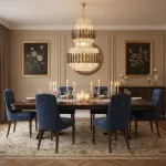 Candelabru din Cristal VELIOR Regalis, 29xE14, D80 cm, Auriu, Reglabil