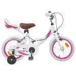 Bicicletă pentru Copii 12 Inci pentru 2-4 ani Alb GartenMobel Dekor