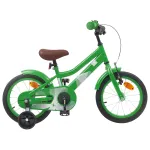 Bicicletă pentru Copii 14 Inci pentru 3-5 ani Verde GartenMobel Dekor