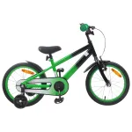 Bicicletă pentru Copii 16 Inci pentru 4-6 ani Verde Negru GartenMobel Dekor