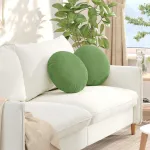 Perne de Șezut 2 pcs Verde deschis Ø 40 x 13 cm Catifea GartenMobel Dekor