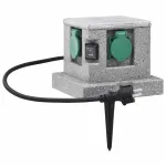 Priză de grădină cu senzor crepuscular, plastic GartenMobel Dekor
