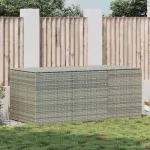Ladă de depozitare de grădină, gri, 180x90x70 cm, poliratan GartenMobel Dekor