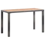 Masă de grădină antracit și maro 123x60x74 cm lemn masiv acacia GartenMobel Dekor
