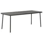 Masă de grădină gri închis 180x83x72 cm oțel GartenMobel Dekor