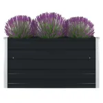 Strat înălțat grădină, antracit, 100x100x45 cm, oțel galvanizat GartenMobel Dekor