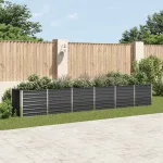 Strat înălțat grădină, antracit, 480x80x77 cm, oțel galvanizat GartenMobel Dekor