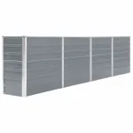 Strat înălțat grădină, gri, 320 x 40 x 77 cm, oțel galvanizat GartenMobel Dekor