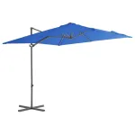 Umbrelă în consolă, stâlp din oțel, albastru azur, 250x250 cm GartenMobel Dekor