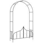 Arcadă de grădină cu poartă, negru, 138 x 40 x 238 cm, fier  GartenMobel Dekor