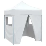 Cort de petrecere pliabil cu 4 pereți, alb, 2 x 2 m, oțel GartenMobel Dekor