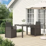 Scaune de Dining pentru Grădină 2 pcs Gri deschis și antracit GartenMobel Dekor