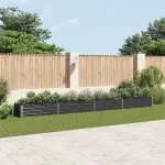 Strat înălțat de grădină antracit 600x80x45 cm oțel galvanizat GartenMobel Dekor