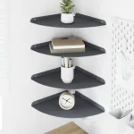 Raft suspendat cu raft 4 pcs Antracit 30 x 30 x 2 cm GartenMobel Dekor