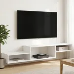 Sistem de TV montat pe perete Montare pe perete Alb GartenMobel Dekor