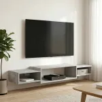 Sistem de TV montat pe perete Montare pe perete Gri Beton GartenMobel Dekor