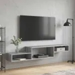 Sistem de TV montat pe perete Montare pe perete Sonoma gri GartenMobel Dekor