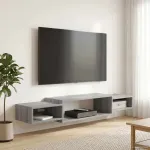Sistem de TV montat pe perete Montare pe perete Sonoma gri GartenMobel Dekor