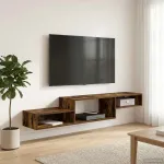 Sistem de TV montat pe perete Montare pe perete Stejar fumuriu GartenMobel Dekor