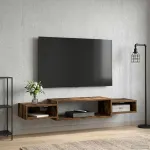Sistem de TV montat pe perete Montare pe perete Stejar fumuriu GartenMobel Dekor