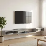 Sistem de TV montat pe perete Montare pe perete Sonoma gri GartenMobel Dekor