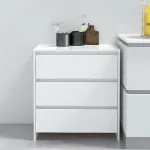 Servantă, alb extralucios, 70x41x75 cm, lemn prelucrat GartenMobel Dekor