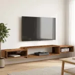 Sistem de TV montat pe perete Montare pe perete Lemn vechi GartenMobel Dekor