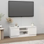 Comodă TV cu ușă, alb, 102x30x36 cm GartenMobel Dekor