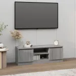 Comodă TV cu ușă, gri sonoma, 102x30x36 cm GartenMobel Dekor