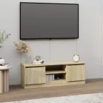 Comodă TV cu ușă, stejar sonoma, 102x30x36 cm GartenMobel Dekor