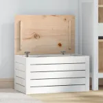 Cutie de depozitare, alb, 59,5x36,5x33 cm, lemn masiv de pin GartenMobel Dekor