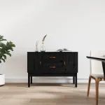 Servantă, negru, 110x40x78 cm, lemn masiv de pin GartenMobel Dekor