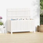 Cutie de depozitare grădină, alb, 115x49x60 cm, lemn masiv pin GartenMobel Dekor