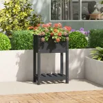 Jardinieră cu raft, gri, 54x34,5x81 cm, lemn masiv de pin GartenMobel Dekor
